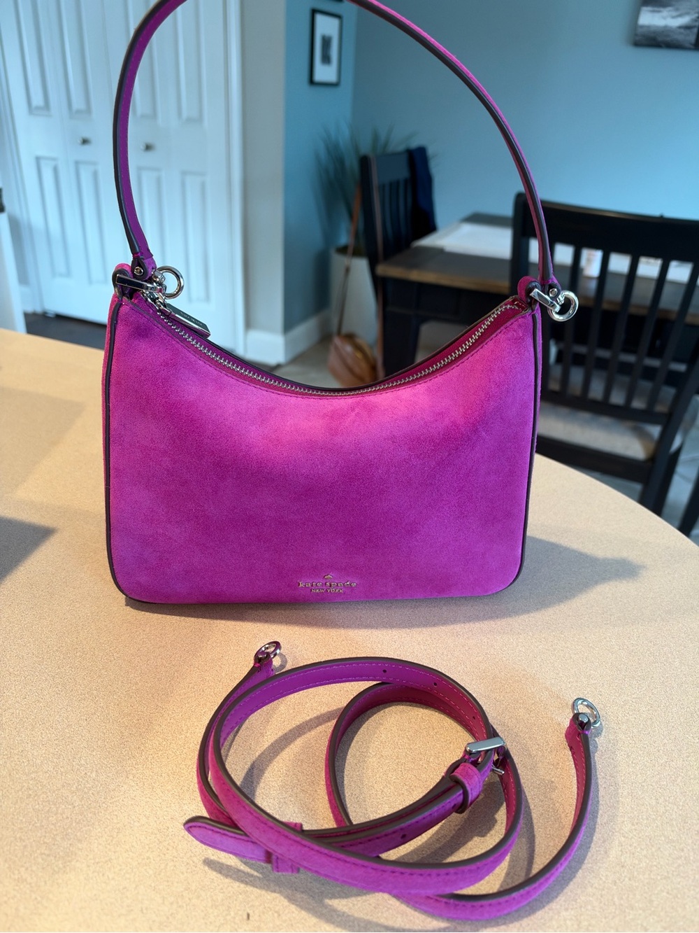 kate spade MARGOT SUEDE MEDIUM SHOULDER BAG